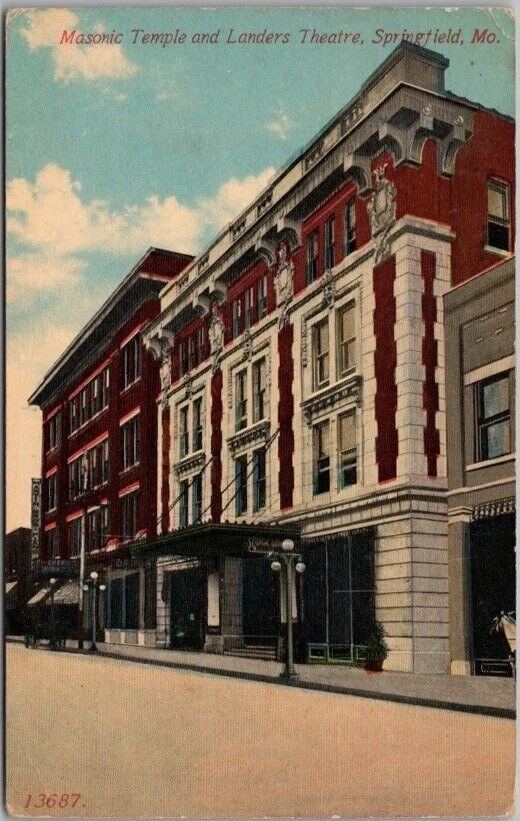 1915 Springfield Missouri Postcard Masonic Temple and Landers&hellip;